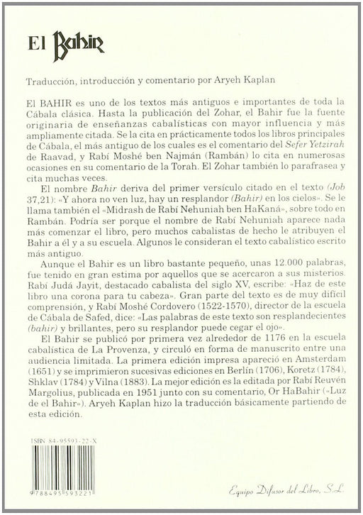 Libro El Bahir (Edición en español) - Quierox - Tienda Online