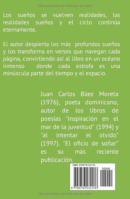 LIBRO El oficio de soñar de Juan Carlos Báez Moreta, Tapa blanda - Quierox - Tienda Online