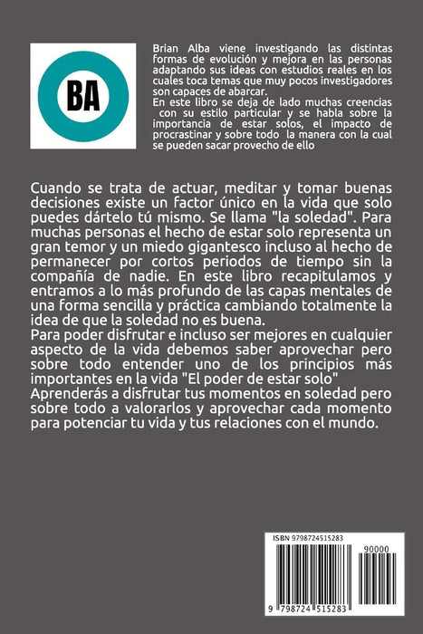 Libro EL PODER DE ESTAR SOLO (Abrazando mi Soledad) (Spanish Edition) Tapa blanda - Quierox - Tienda Online