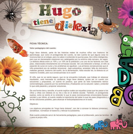 Libro Hugo tiene dislexia de Araceli Salas y David Marti - Quierox - Tienda Online
