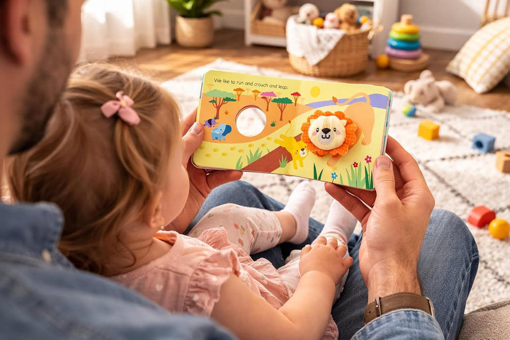 Libro infantil de cartón con títeres de dedo "Papá y yo", apto para todas las edades en ingles - Quierox - Tienda Online