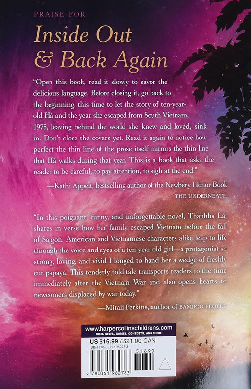 Libro Inside Out and Back Again: A Newbery Honor Award Winner de Thanhhà Lai, Tapa dura - Quierox - Tienda Online
