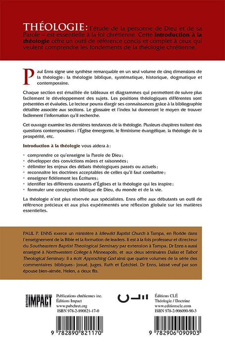Libro Introduction à la théologie de Paul ENNS, tapa dura - Quierox - Tienda Online