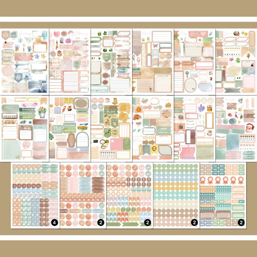 Libro planificador de retro día/semana/mes pegatinas DIY Scrapbooking diario manual - Quierox - Tienda Online