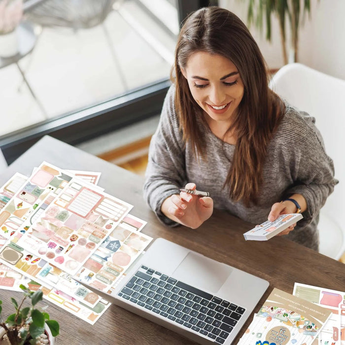 Libro planificador de retro día/semana/mes pegatinas DIY Scrapbooking diario manual - Quierox - Tienda Online