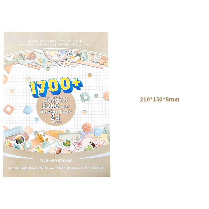 Libro planificador de retro día/semana/mes pegatinas DIY Scrapbooking diario manual - Quierox - Tienda Online