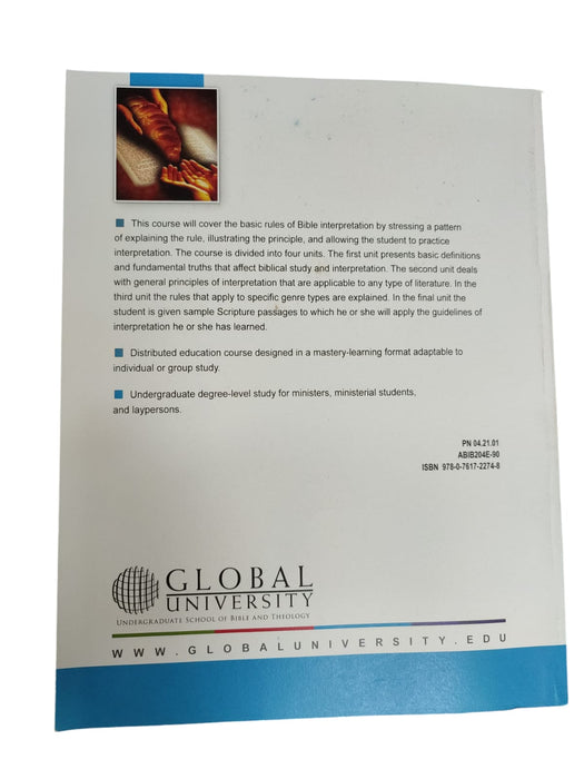 Libro Principios de interpretación bíblica Tapa blanda, en ingles de Carl B. Gibbs, 4ta edicion - Quierox - Tienda Online