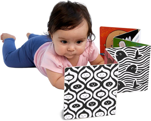 Libro TummyTime: Happy Baby: Un libro plegable resistente con dos espejos para bebés - Quierox - Tienda Online