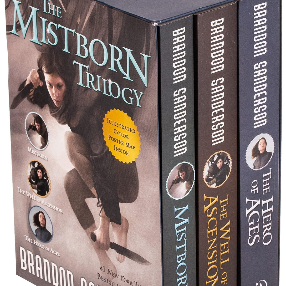 Libros Mistborn Trilogy Boxed Set: Mistborn, The Well of Ascension, an ...