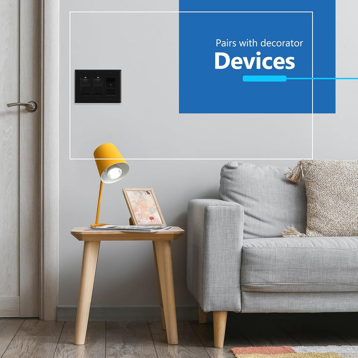 LIDER Tapa para interruptor triple decorativa con acabado mate - Quierox - Tienda Online