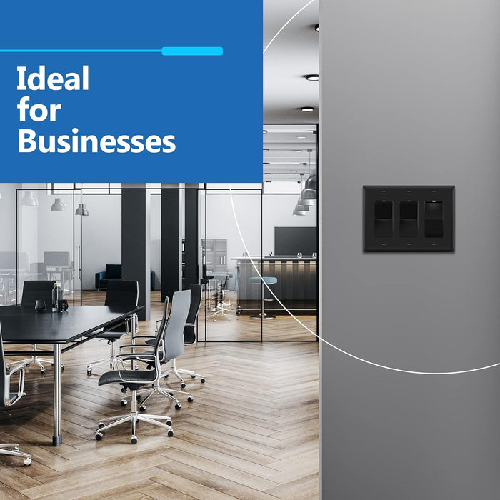 LIDER Tapa para interruptor triple decorativa con acabado mate - Quierox - Tienda Online