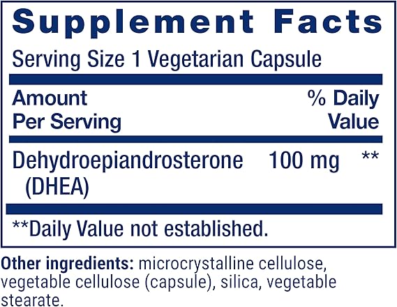 Life Extension DHEA 100 Mg Cápsulas vegetarianas, 60 unidades - Quierox - Tienda Online