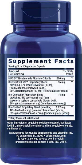 Life Extension NAD+ Cell Regenerator y Resveratrol Elite, ribósido de nicotinamida - Quierox - Tienda Online
