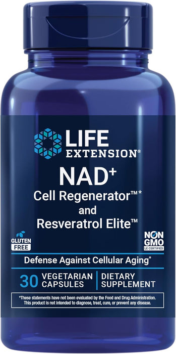 Life Extension NAD+ Cell Regenerator y Resveratrol Elite, ribósido de nicotinamida - Quierox - Tienda Online