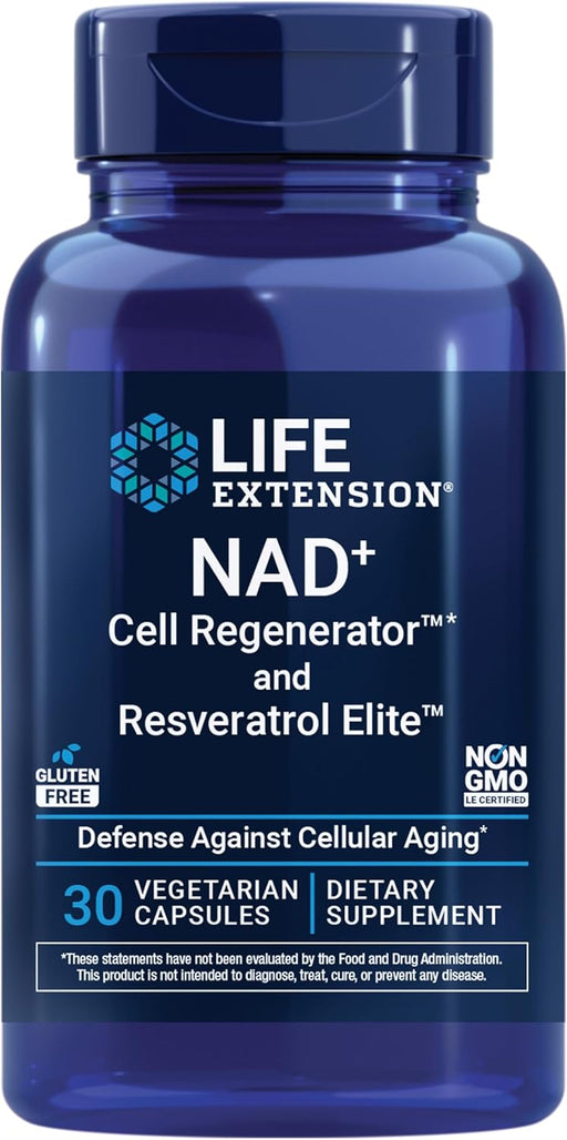 Life Extension NAD+ Cell Regenerator y Resveratrol Elite, ribósido de nicotinamida - Quierox - Tienda Online