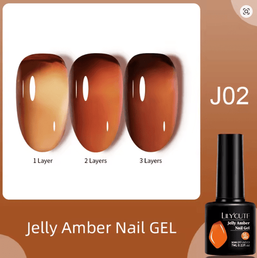LILYCUTE 7ML gelatina ámbar esmalte de uñas de Gel marrón cristal J02 - Quierox - Tienda Online
