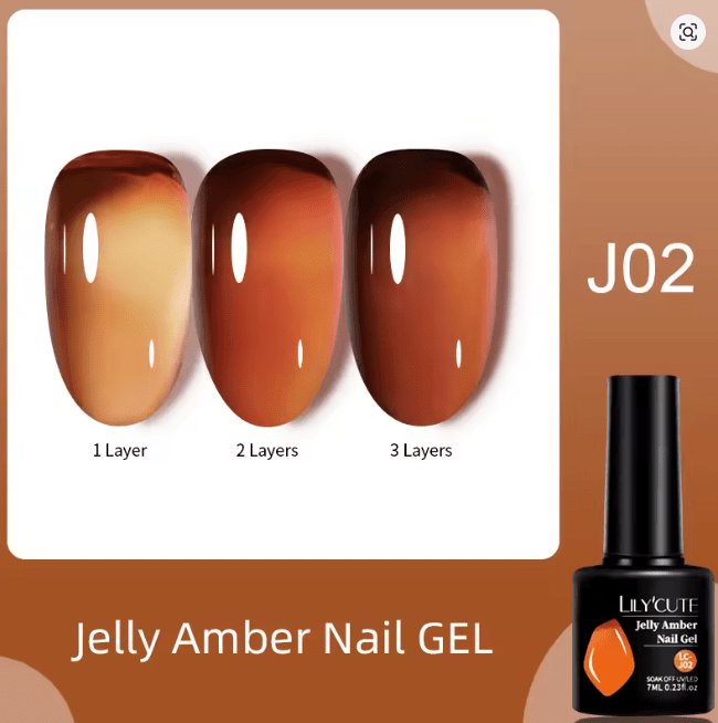 LILYCUTE 7ML gelatina ámbar esmalte de uñas de Gel marrón cristal J02 - Quierox - Tienda Online
