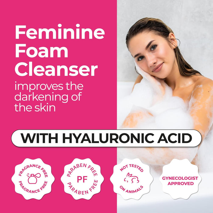 Limpiador de espuma femenina con ácido hialurónico y extracto de arándano orgánico - Quierox - Tienda Online