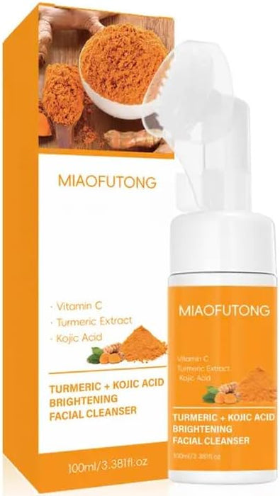 Limpiador facial iluminador con cúrcuma, ácido kójico y vitamina C - Quierox - Tienda Online
