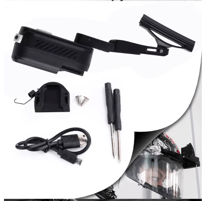 Limpiaparabrisas eléctrico portátil, elimina agua de lluvia para casco de motocicleta - Quierox - Tienda Online