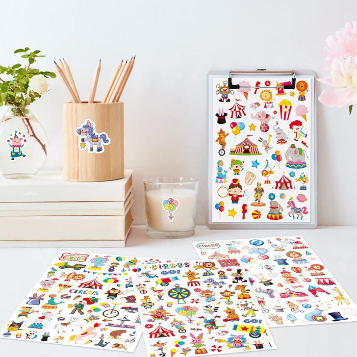 Lindas calcomanías de carnaval de circo, 820 unidades - Quierox - Tienda Online
