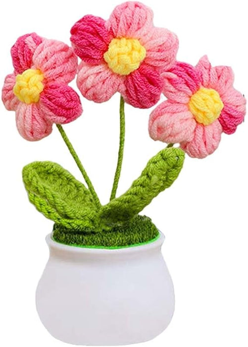 Lindas flores de ganchillo para mamá, decoración de bricolaje rosa - Quierox - Tienda Online