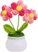 Lindas flores de ganchillo para mamá, decoración de bricolaje rosa - Quierox - Tienda Online