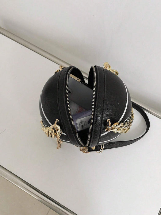 Lindo Bolso Redondo Con Forma De Baloncesto - Quierox - Tienda Online