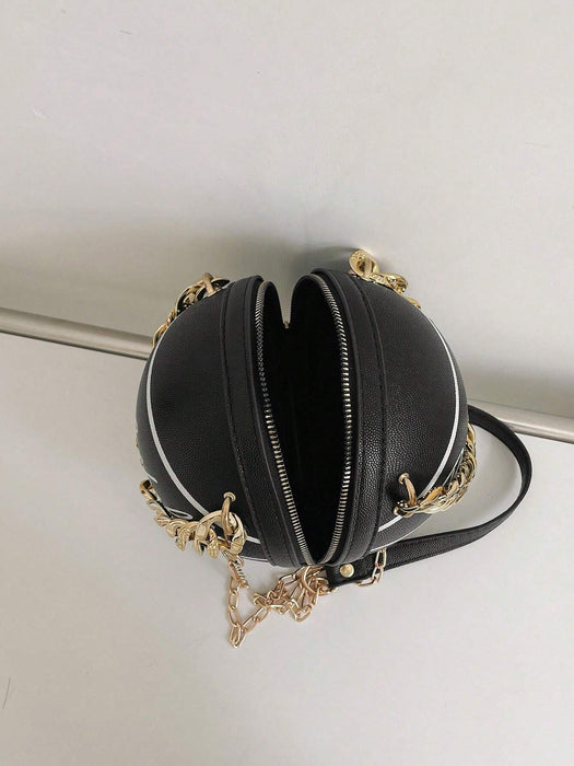Lindo Bolso Redondo Con Forma De Baloncesto - Quierox - Tienda Online