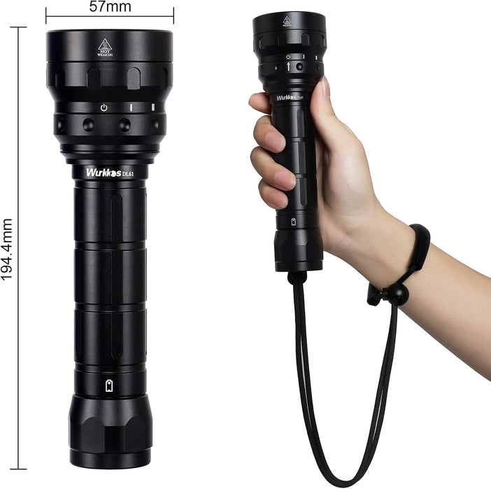 Linterna de buceo DL61 impermeable, luz submarina submarina con 4 modos de luz - Quierox - Tienda Online