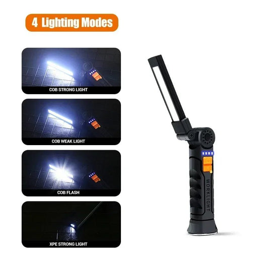 Linterna LED COB portátil recargable por USB, luz de trabajo - Quierox - Tienda Online