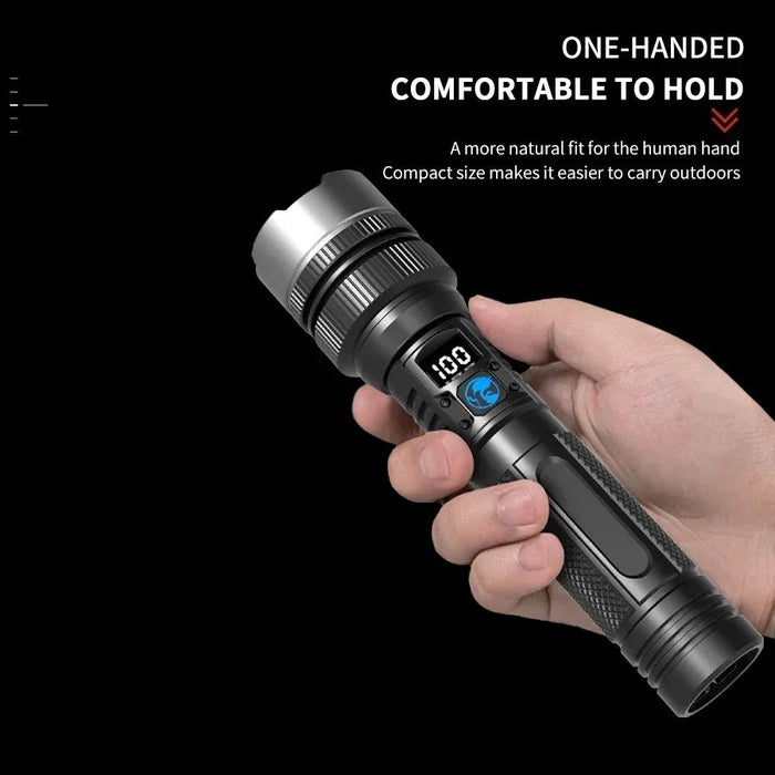 Linternas LED de alta potencia y fuerte 300000 Antorcha táctica LM con luz de pantalla - Quierox - Tienda Online