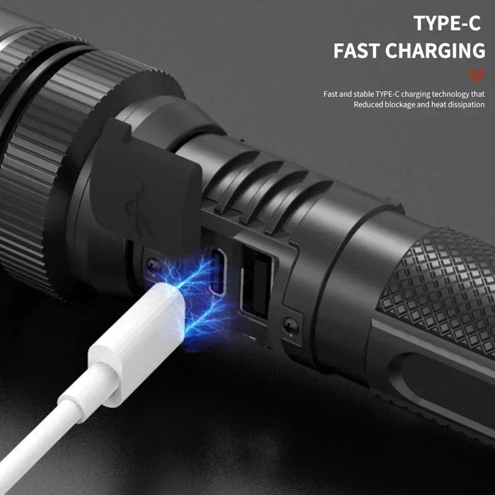 Linternas LED de alta potencia y fuerte 300000 Antorcha táctica LM con luz de pantalla - Quierox - Tienda Online