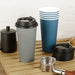 LITOPAK Paquete de 85 unidades de tazas de papel desechables para café de 20 oz con tapas para café, agua, jugo o té - Quierox - Tienda Online