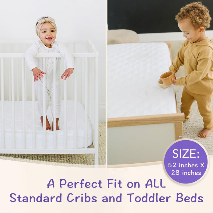 Little One's Pad Protector de colchón para cuna impermeable y ajustable, acolchado, 28"x52"x9" - Quierox - Tienda Online