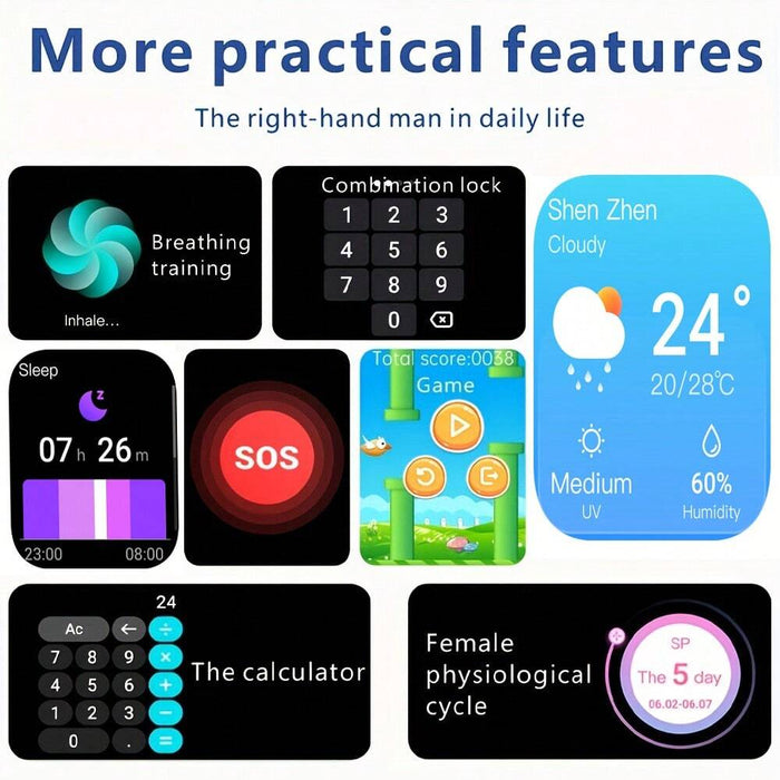 LIVLOV reloj inteligente para hombres y mujeres para hacer/contestar llamadas de pantalla grande - Quierox - Tienda Online