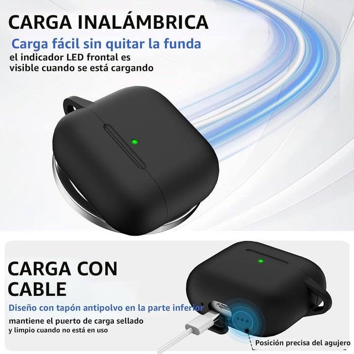Ljusmicker Funda para AirPods 4 con juego de limpieza, funda protectora de silicona suave - Quierox - Tienda Online