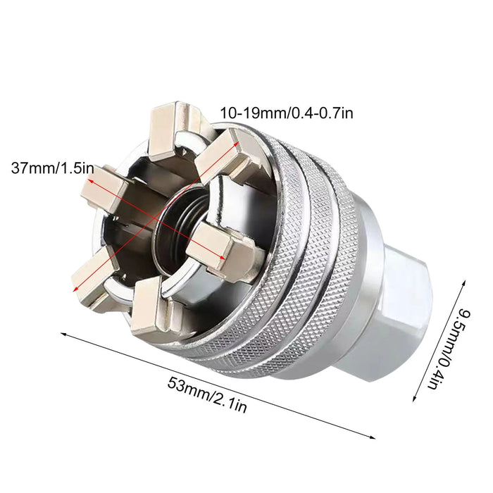 Llave de tubo universal ajustable mejorada, compatible con taladro dinamométrico de trinquete de 3/8, herramienta multitamaño - Quierox - Tienda Online