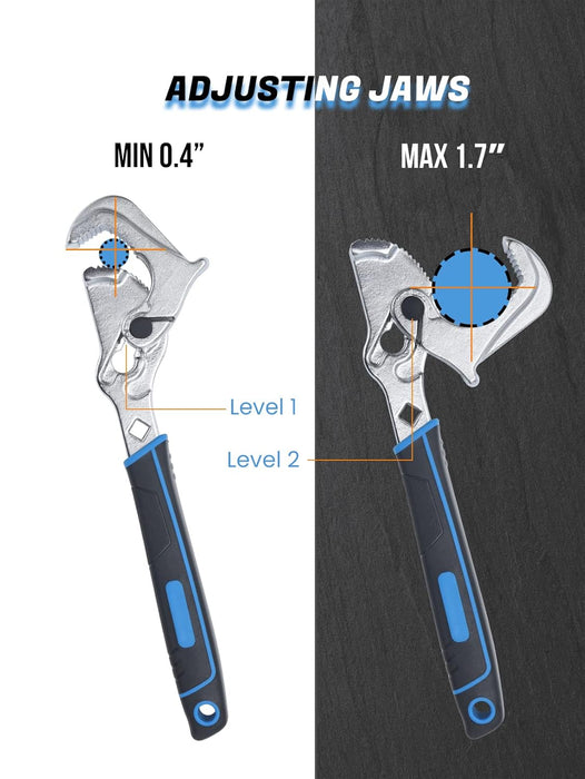 Llave para tubos Lichamp de 12 pulgadas, llave de plomero forjada y autoajustable de 3/8 a 1 - 3/4" - Quierox - Tienda Online