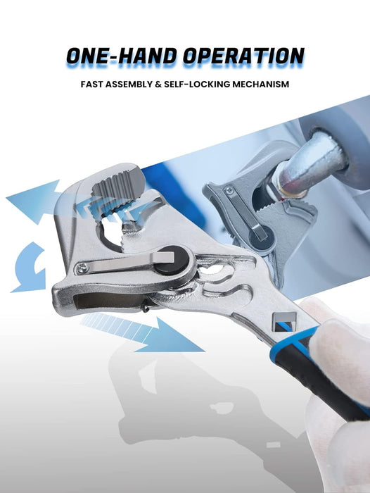 Llave para tubos Lichamp de 12 pulgadas, llave de plomero forjada y autoajustable de 3/8 a 1 - 3/4" - Quierox - Tienda Online