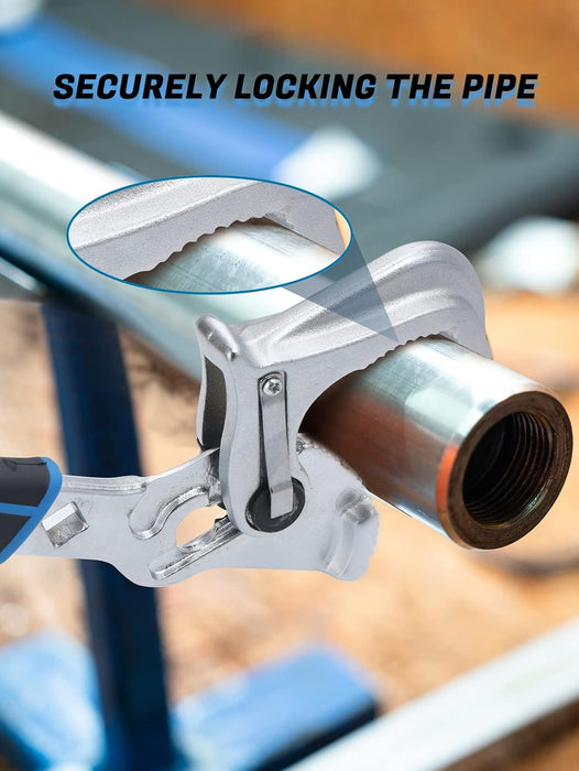 Llave para tubos Lichamp de 12 pulgadas, llave de plomero forjada y autoajustable de 3/8 a 1 - 3/4" - Quierox - Tienda Online