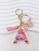 Llavero bohemio de moda para mujer, 1 unidad, con letra inglesa y cristal brillante - Quierox - Tienda Online