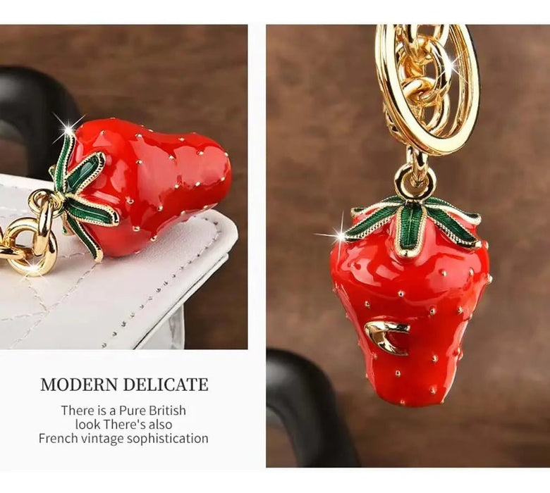 Llavero Colgante De Fresa Para Bolso Y Llaves - Quierox - Tienda Online