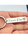 Llavero con la frase en español "Te Amo Papi", rectangular plateado minimalista - Quierox - Tienda Online