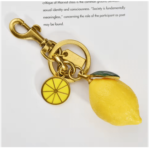 Llavero de Resina de Metal de Fruta de Limón para Bolsa - Quierox - Tienda Online