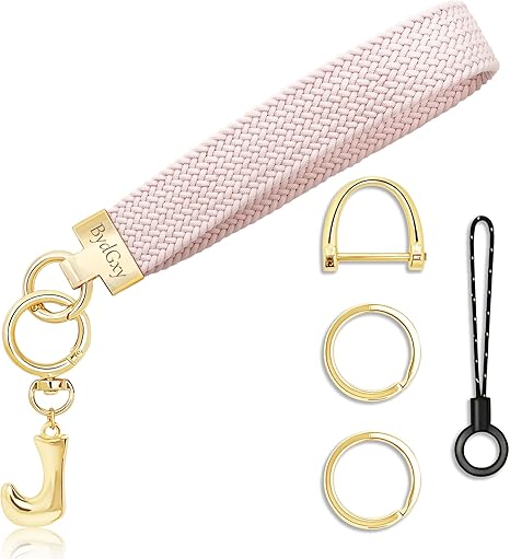 Llavero elástico con inicial J para la muñeca, llaveros para mujer - Quierox - Tienda Online
