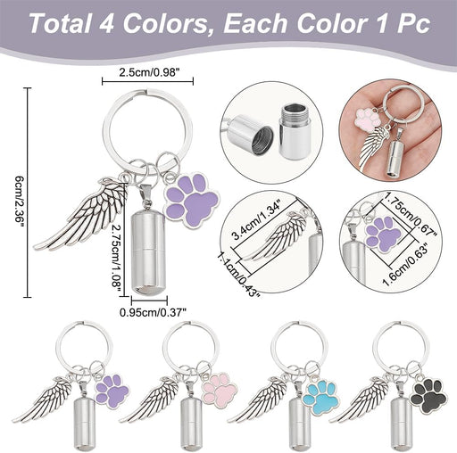 llaveros de cenizas de mascotas de 4 colores para mascotas - Quierox - Tienda Online