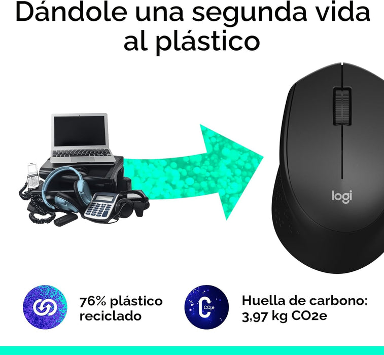 Logitech M330 Silent Plus, mouse inalámbrico grande - Quierox - Tienda Online