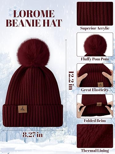 LOROME Conjunto de gorro, bufanda y guantes de invierno para mujer - Quierox - Tienda Online