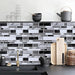 Loseta en muro adhesiva de color blanco y negro para cocina, papel tapiz removible de 11.8 x 78.7 - Quierox - Tienda Online